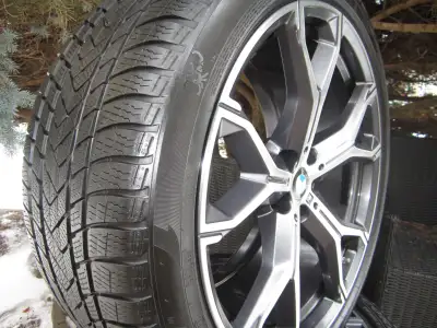 Hard to find , excellent condition ,no damages on the rims ,over 80% tread on the tires . Genuine BM...