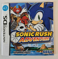 Sonic Rush Adventure Manual- Nintendo DS 