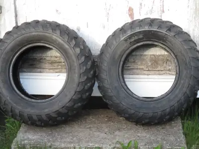 For sale (2) Carlisle ATV tires, some tread left , (1) has a plug, good if you want to trade it in o...