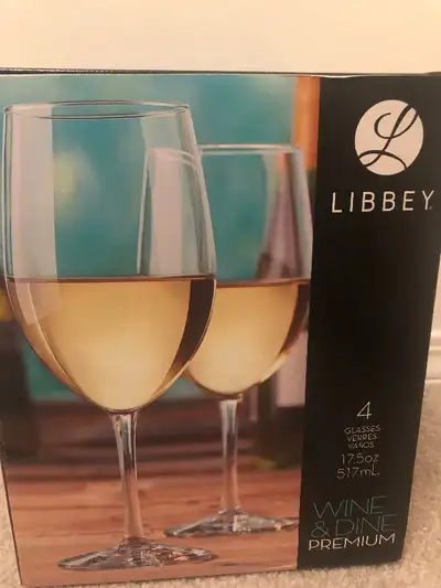 Brand new in box Libbey Premium Wine Glasses, View more