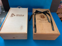 2 Empty Wooden Red wine  boxes 14x8x4.5” $25up