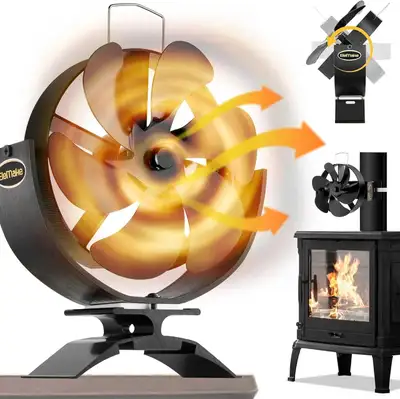 Wood Stove Fan Heat Powered, 6-Blade , View more