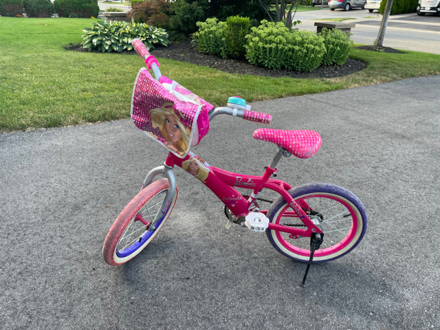 Barbie bike 16” with matching jewel bell and Barbie helmet in Other in Markham / York Region