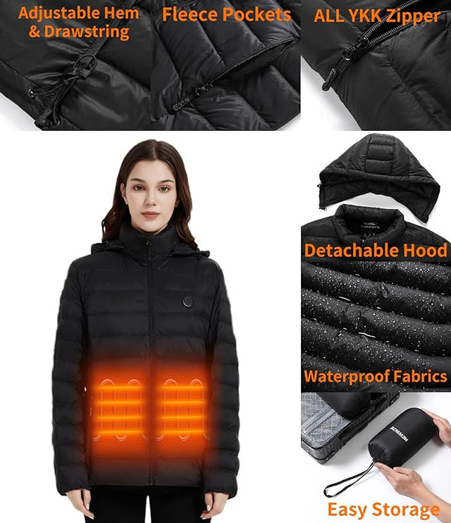 BRAND NEW: Women's Heated Jacket with Battery, Size Small in Women's - Tops & Outerwear in Markham / York Region - Image 3