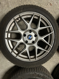 BMW RIMS 5*120MM WITH 225/45/18 MICHELIN WINTER TIRE