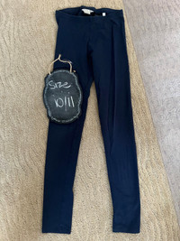 H&M black organic Cotton leggings for girls - 10/11