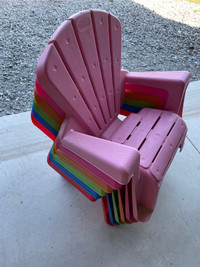 Plastic kids’ outdoor chairs