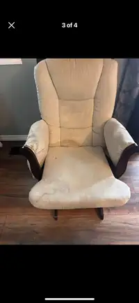 FREE glider chair with matching foot rest GUC 
