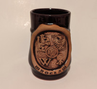 RARE! Vintage 15" Wroclaw Zawistowski Ceramic Pottery Mug
