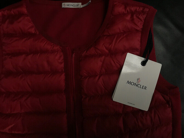 New women MonCler size m down vest red colour $400 firm in Health & Special Needs in Markham / York Region - Image 4