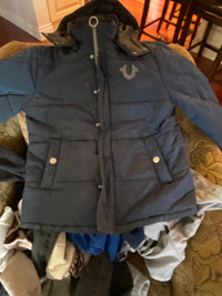 True Religion boys medium winter hooded jacket
