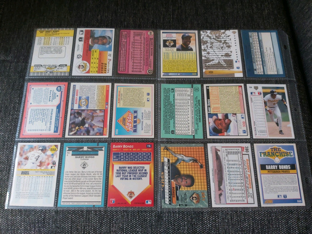 BARRY BONDS BASEBALL CARDS COLLECTION  in Arts & Collectibles in Oshawa / Durham Region - Image 2