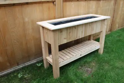 Raised Garden Boxes made by Forest Trek Woodwork Offering in Cedar or Treated lumber and in 5ft to 6...