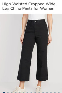 High-Waisted Cropped Wide-Leg Chino Pants - Old Navy - women 16