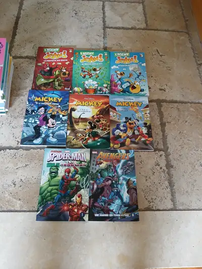 8 FRENCH CHILDRENS GRAPHIC COMIC BOOKS (3 MICKEY MOUSE, View more