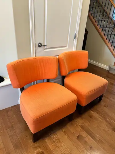 Modern accent chairs, good condition, no damage, none smoking, View more