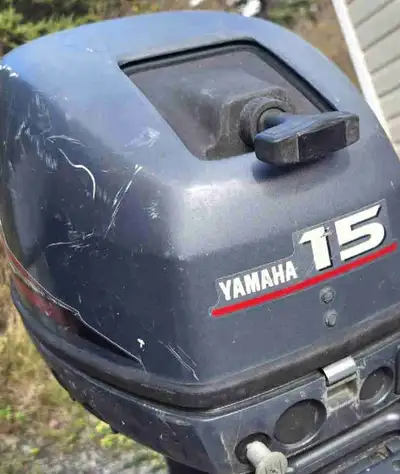 1998 yamaha 15 hp runs good few marks on it but in good shape overall 1200 or best offer