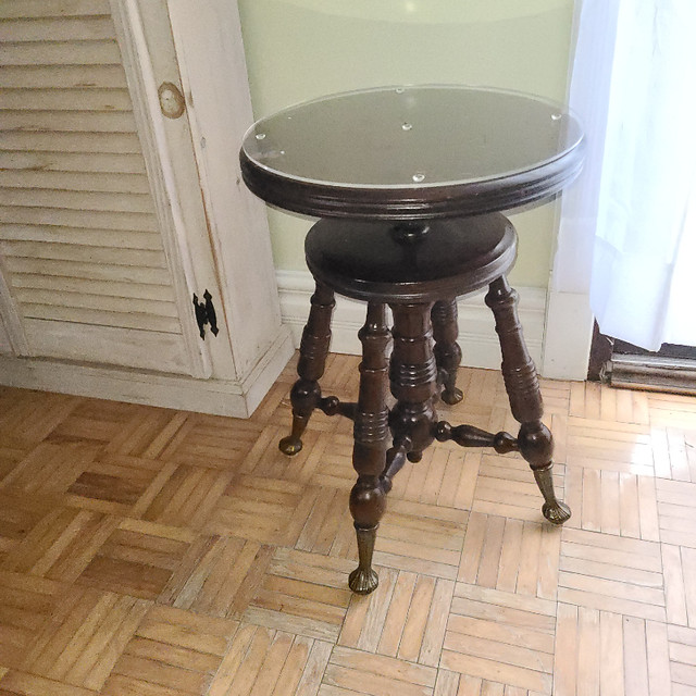Antique, vintage piano stool in Arts & Collectibles in Ottawa - Image 4