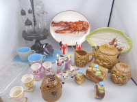 Vintage Kitchen Dish Lot Lobster Carltonwear Plate Poole Cups LF