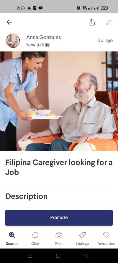 Filipina Caregiver looking for a Job, View more