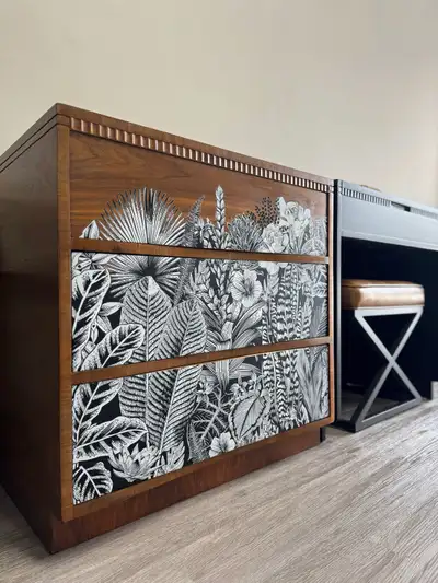 MCM Walnut Dresser Oversized Nightstand / Optional Vanity, View more