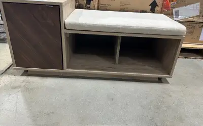 Brand new comes in box Oak bench with storage 150 obo Pick up in Sherwood park