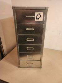 Hand Made 6 Drawer Metal Cabinet 18in x 11in x 26in Tall