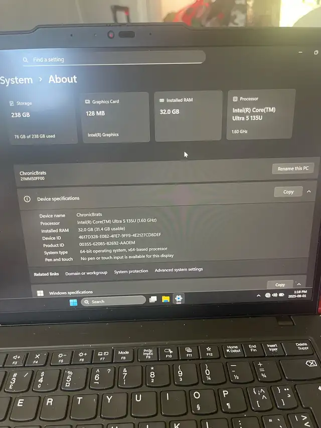 Lenovo Thinkpad T14 Gen5 32 g  in Laptops in Richmond - Image 6