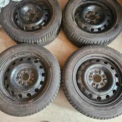 selling four 16 inch Miller winter tires with steel rims for $550. 90% of tread remaining. tire size...