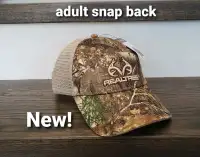 New! Adult real tree snapback hat one size fits all