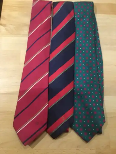 2 of the ties are engineered in Italy from mulberry silk, and features a jacquard-woven design incor...