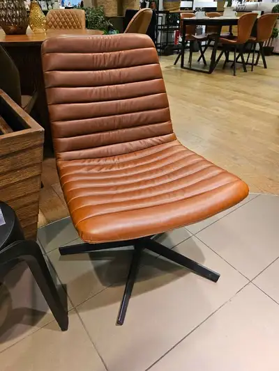 Faux Leather Swivel Accent Chair - DOT Furniture in Lime Ridge, View more