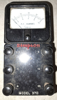 Vintage Simpson 370 AC Meter
