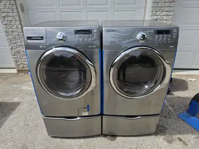 SAMSUNG 27 w washer electric dryer with pedistal , View more