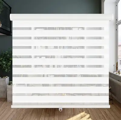 Zebra Blinds Roller Shades for Window-Dual Layer 42" W x 72" H, , View more