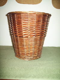 wicker waste basket