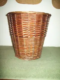 wicker waste basket