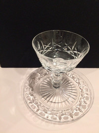 Cross and Olive Cut Crystal Stemware and Plates