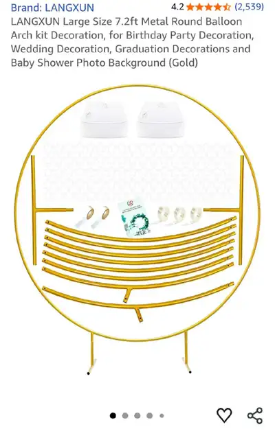 Create unforgettable memories with this LANGXUN large size 7.2ft metal round balloon arch kit, perfe...