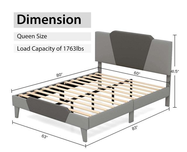 New Queen platform bed  in Beds & Mattresses in Bedford - Image 3