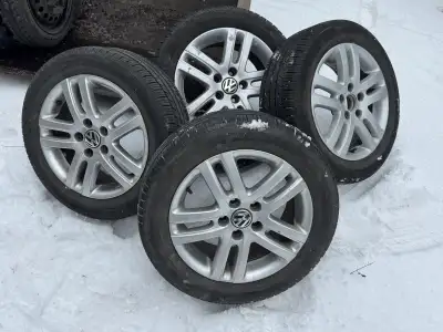 All season (M&S) Yoyohama Ascend LX tires on aluminum rims. Tires came off a VW golf. Asking $225.00...