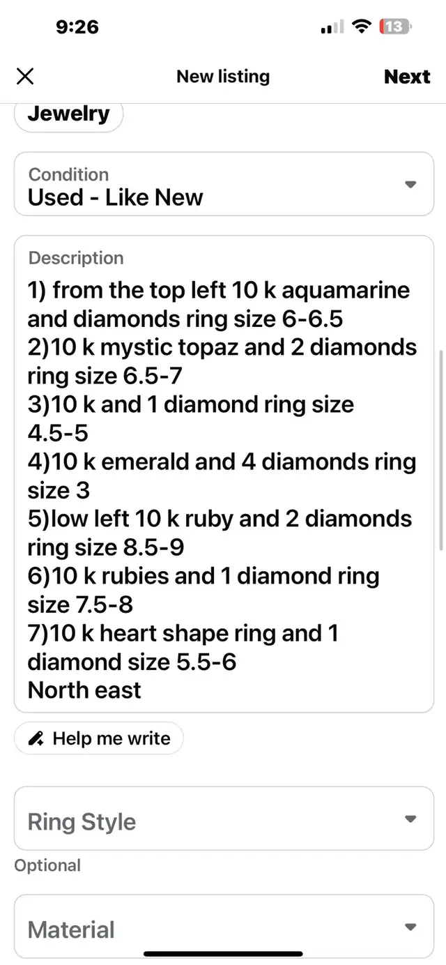 10 k rings -175  dollars each in Jewellery & Watches in Edmonton - Image 4