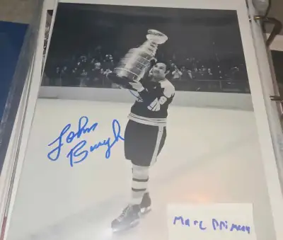 Johnny Bucyk signed 8x10 photos COA HOF Bruins Hockey, View more