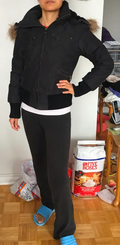 TNA Aritzia Black Winter Jacket – Like New + Sherpa Fleece Insid, View more
