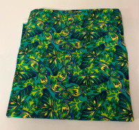 Butterfly Flannel Fabric Green For Sewing, Quilting, Crafts