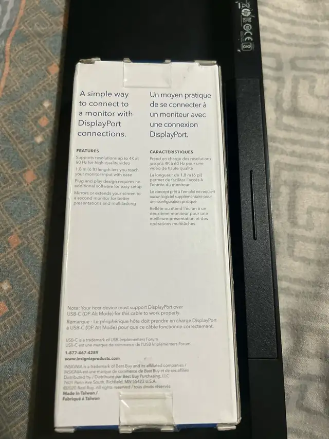 Insignia USB-C to DisplayPort Cable in Cables & Connectors in Kitchener / Waterloo - Image 3