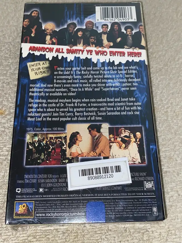 Rocky Horror Picture Show VHS New Sealed Special Edition  in CDs, DVDs & Blu-ray in St. Catharines - Image 3