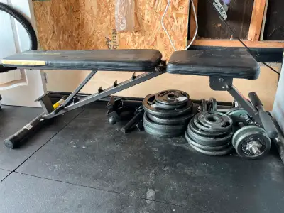 Gym equipment and weights, View more