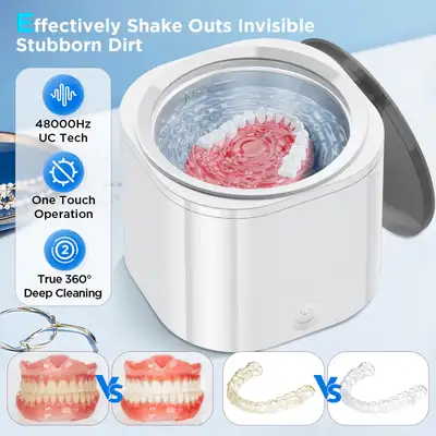 C2UL#67 Efficient and fast ultrasonic cleaning: Allows you to clean all devices through your mouth;...