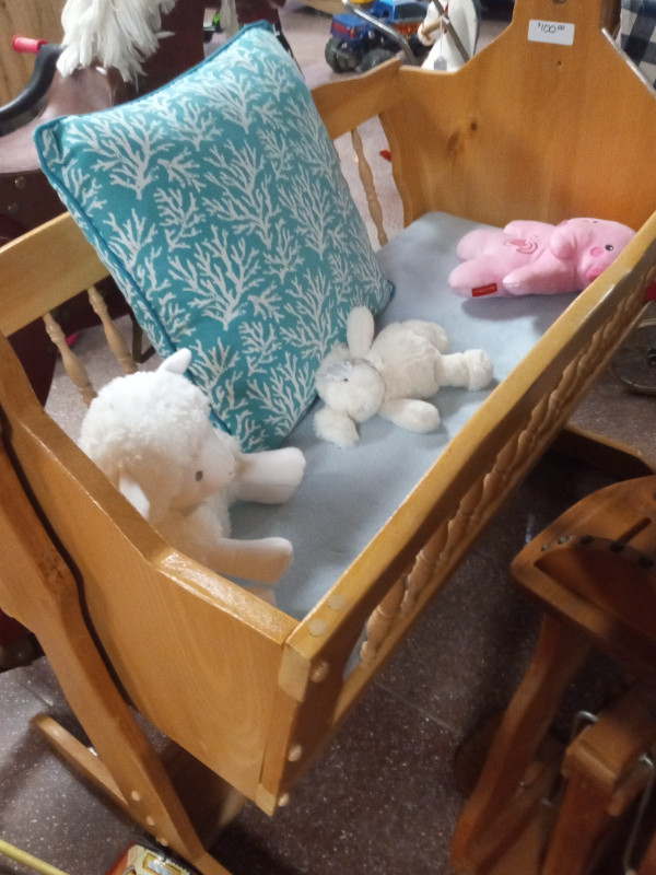 Cradle/Bassinet , Wood, hardly used in Cribs in Saint John